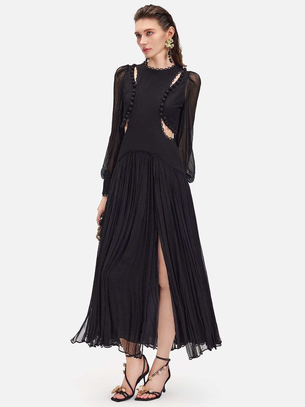 Sheer Panel Cutout Dress