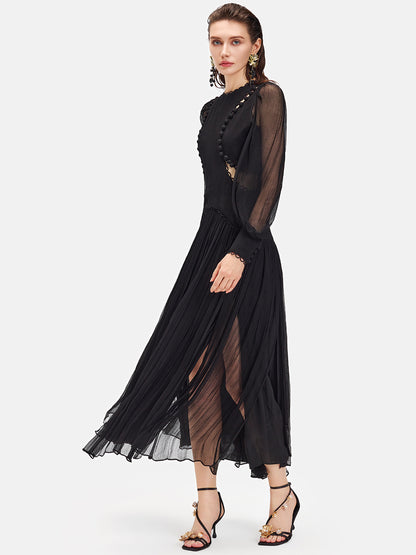 Sheer Panel Cutout Dress