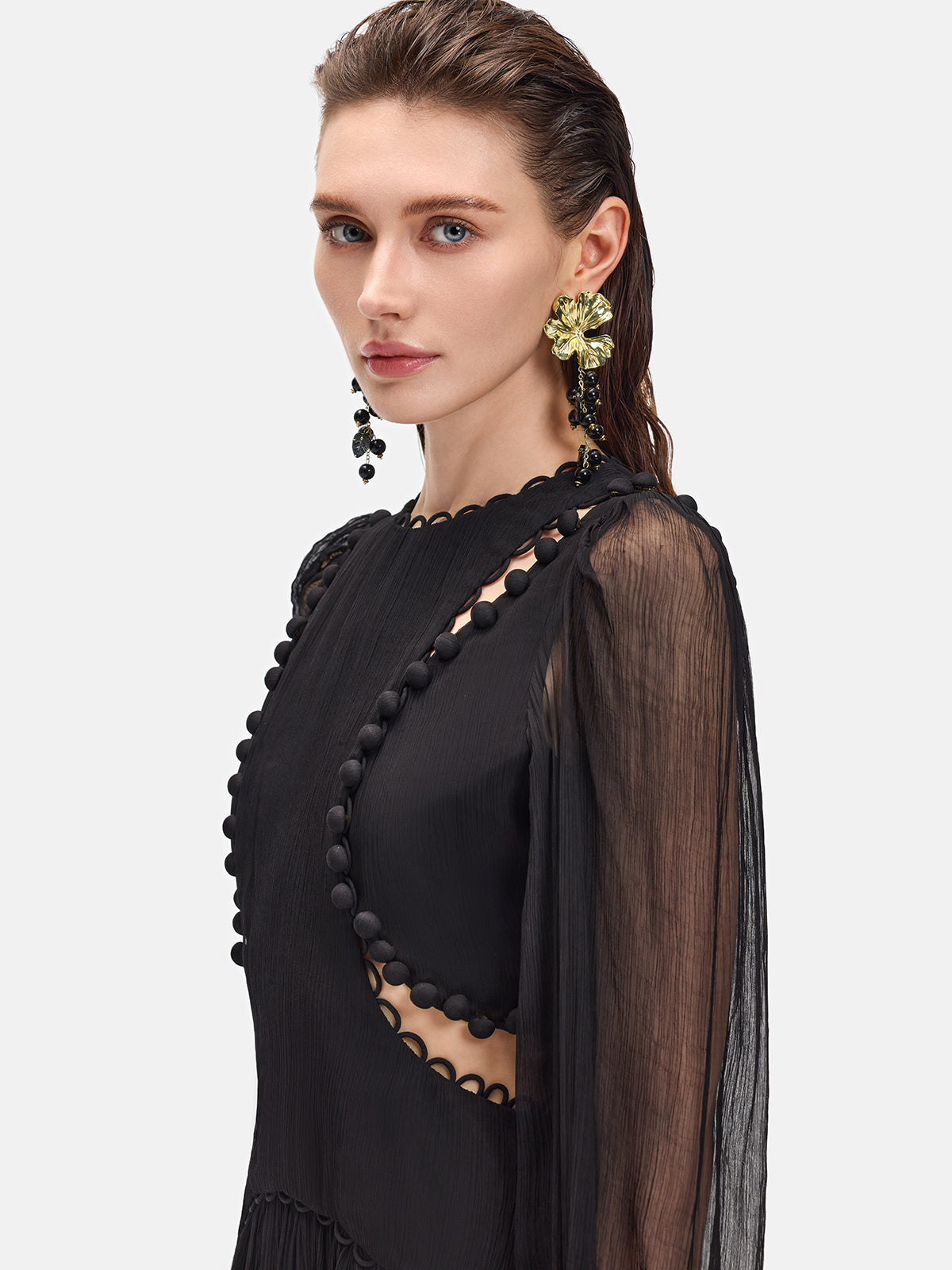 Sheer Panel Cutout Dress