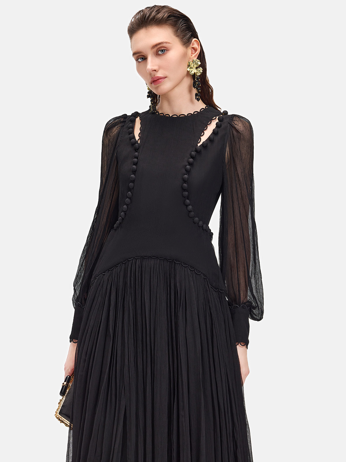 Sheer Panel Cutout Dress