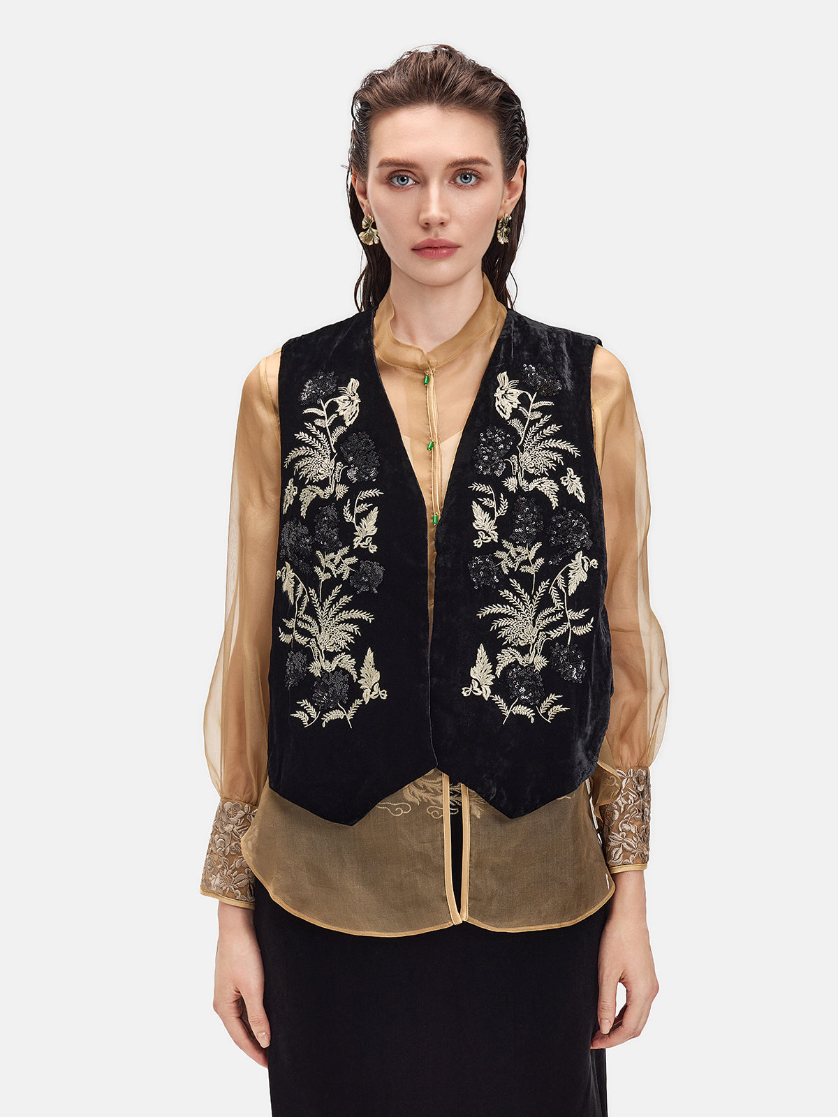 Heavy Craft Silk Velvet Vest