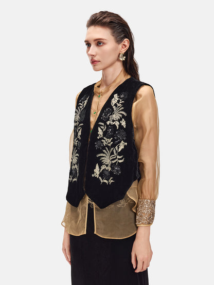 Heavy Craft Silk Velvet Vest