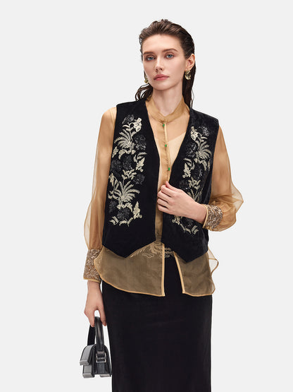 Heavy Craft Silk Velvet Vest