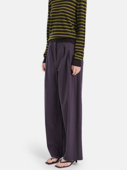 High-Waisted Straight-Leg Trousers