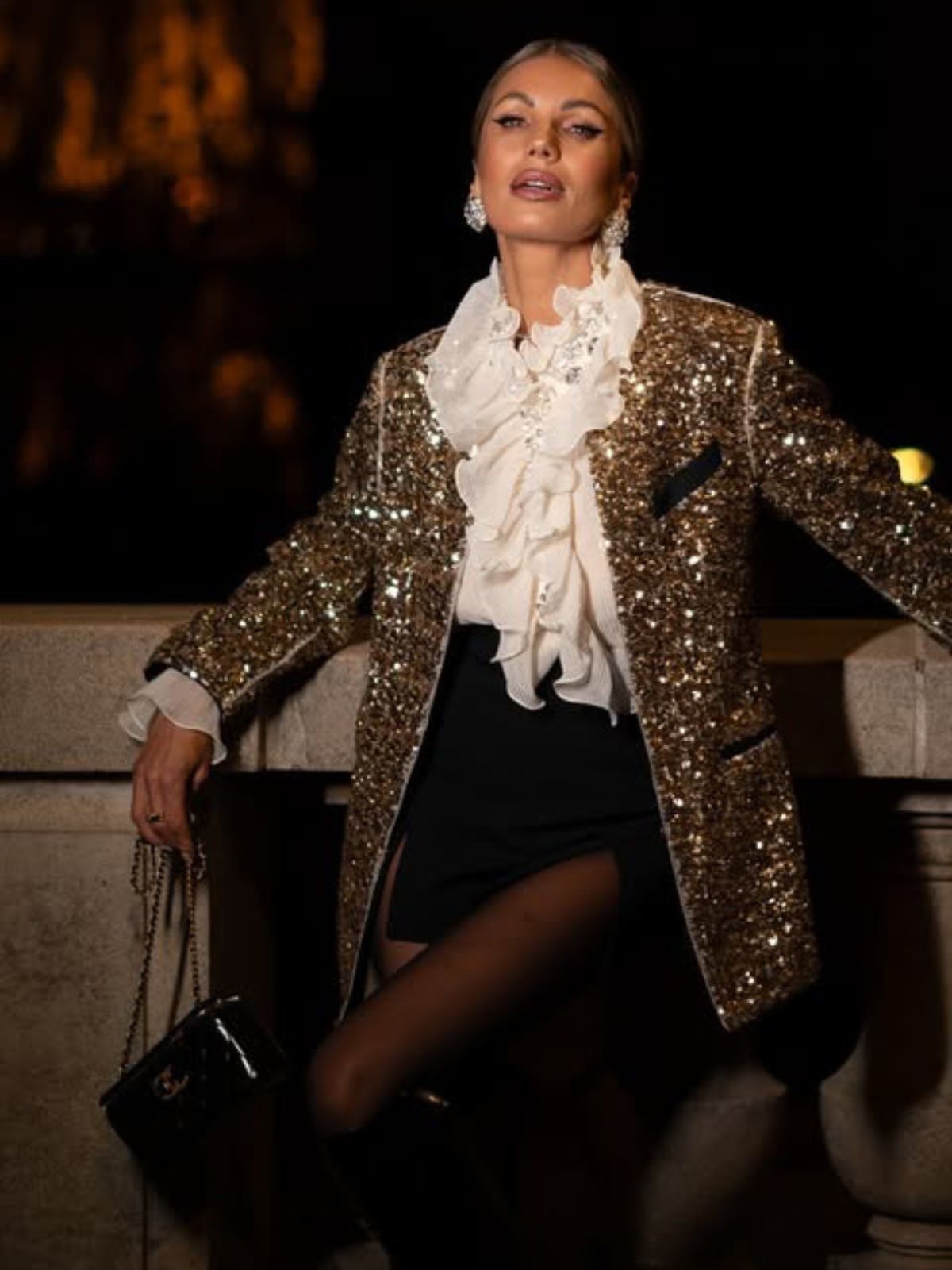 Light Luxury Sequin Heavy-Duty Blazer