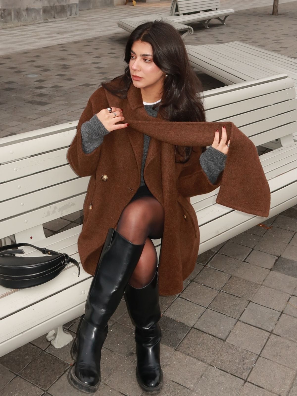 Reversible Cashmere Cape Coat