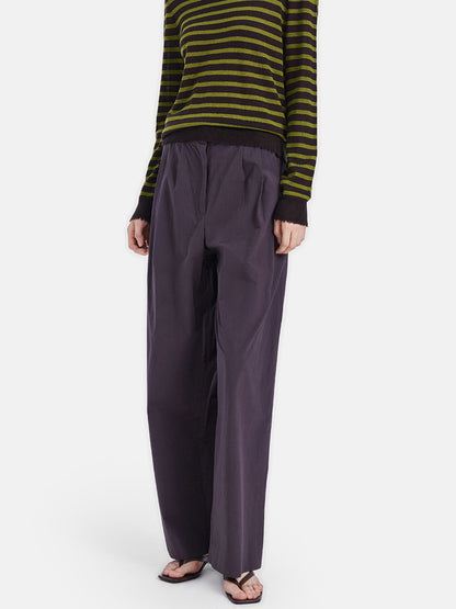 High-Waisted Straight-Leg Trousers