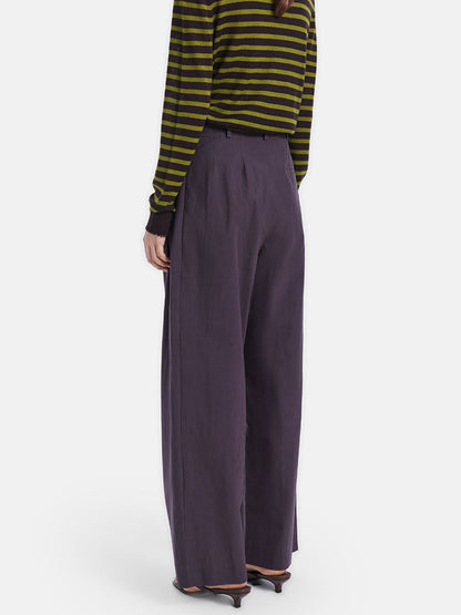 High-Waisted Straight-Leg Trousers