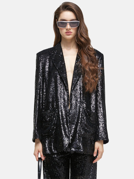 Layered Sequin Tailored Suit