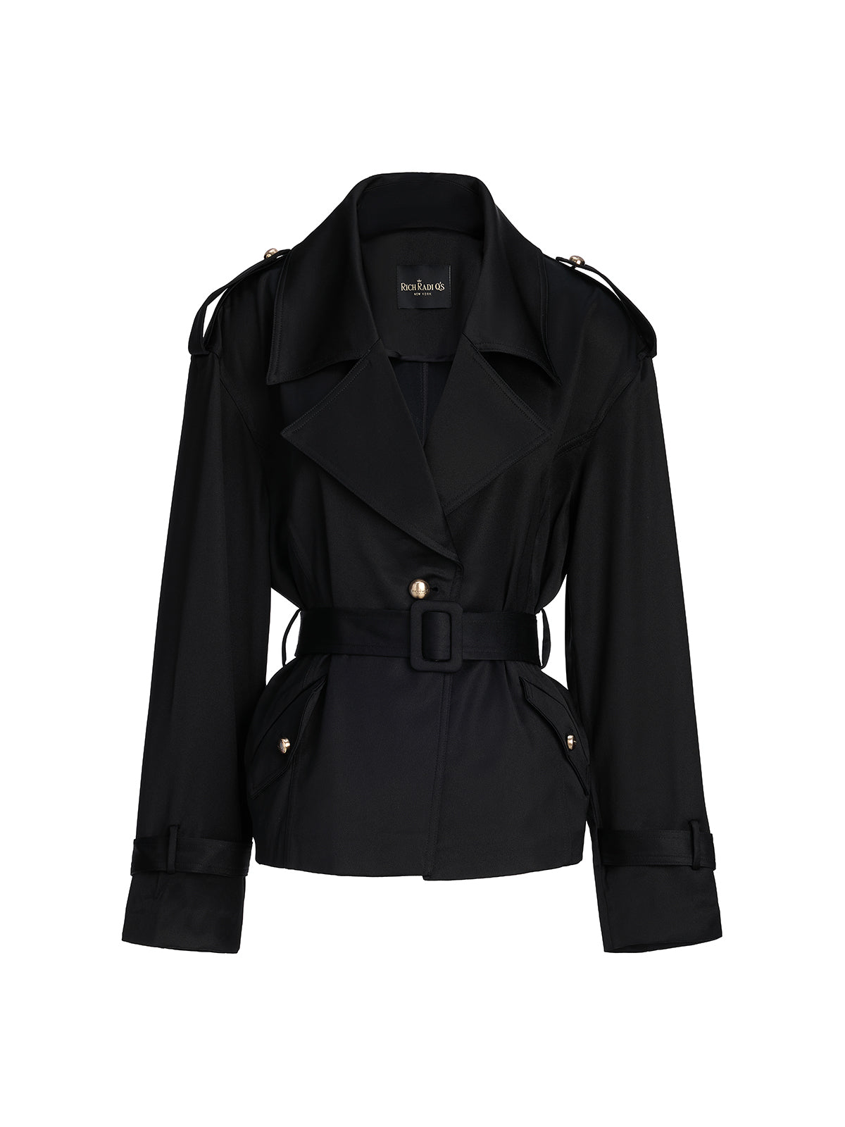 Satin Short Trench Coat