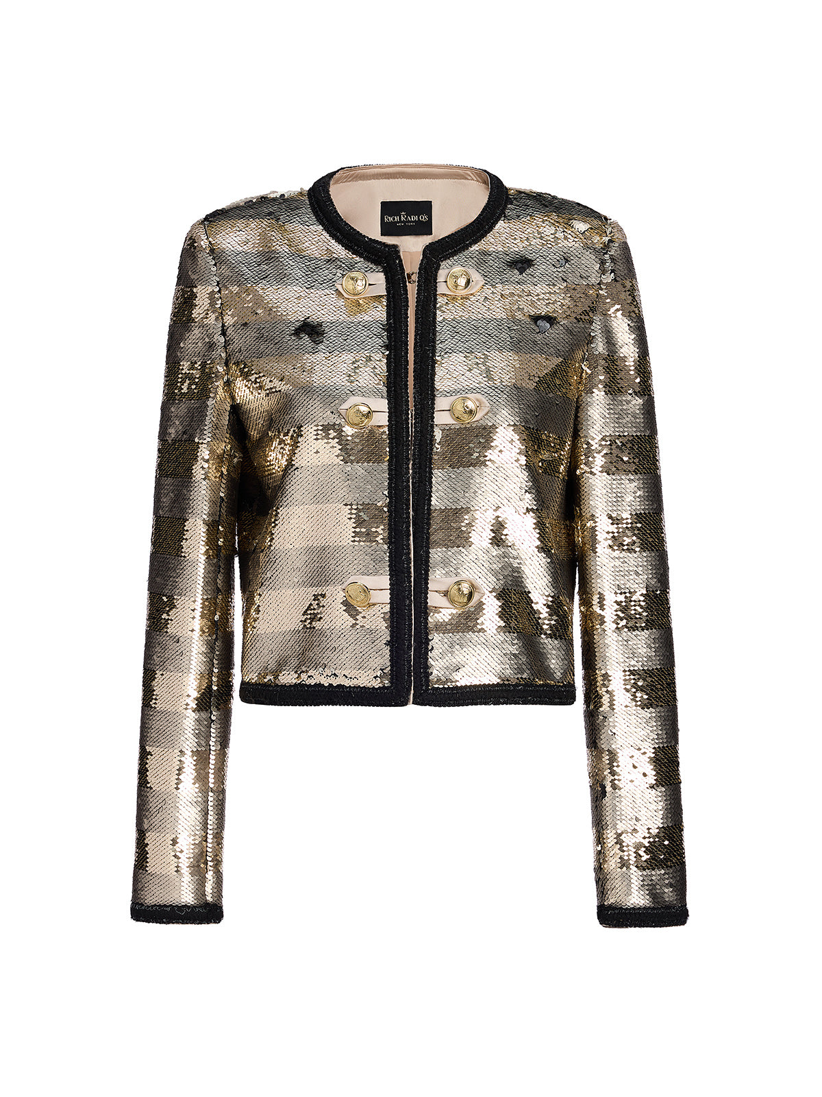Gilded Sequin Striped Jacket