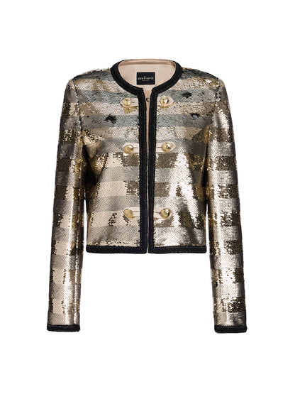 Gilded Sequin Striped Jacket