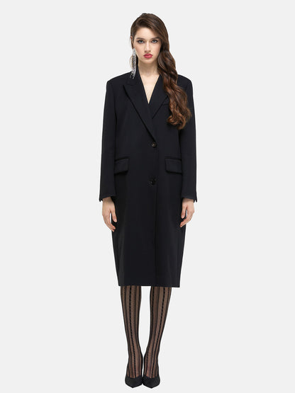 Worsted Wool Boucle Coat