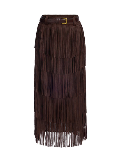 Western Knight Fringe Skirt