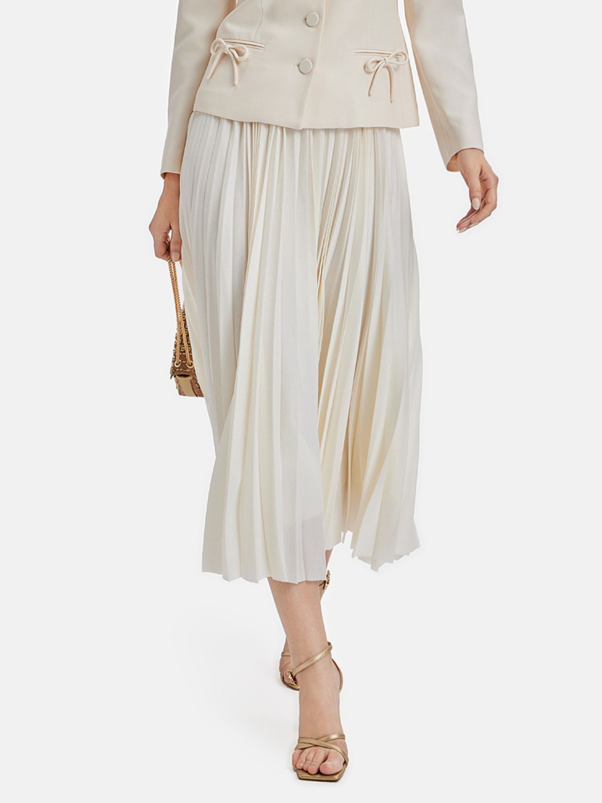 Elegant Pleated Flounce Skirt