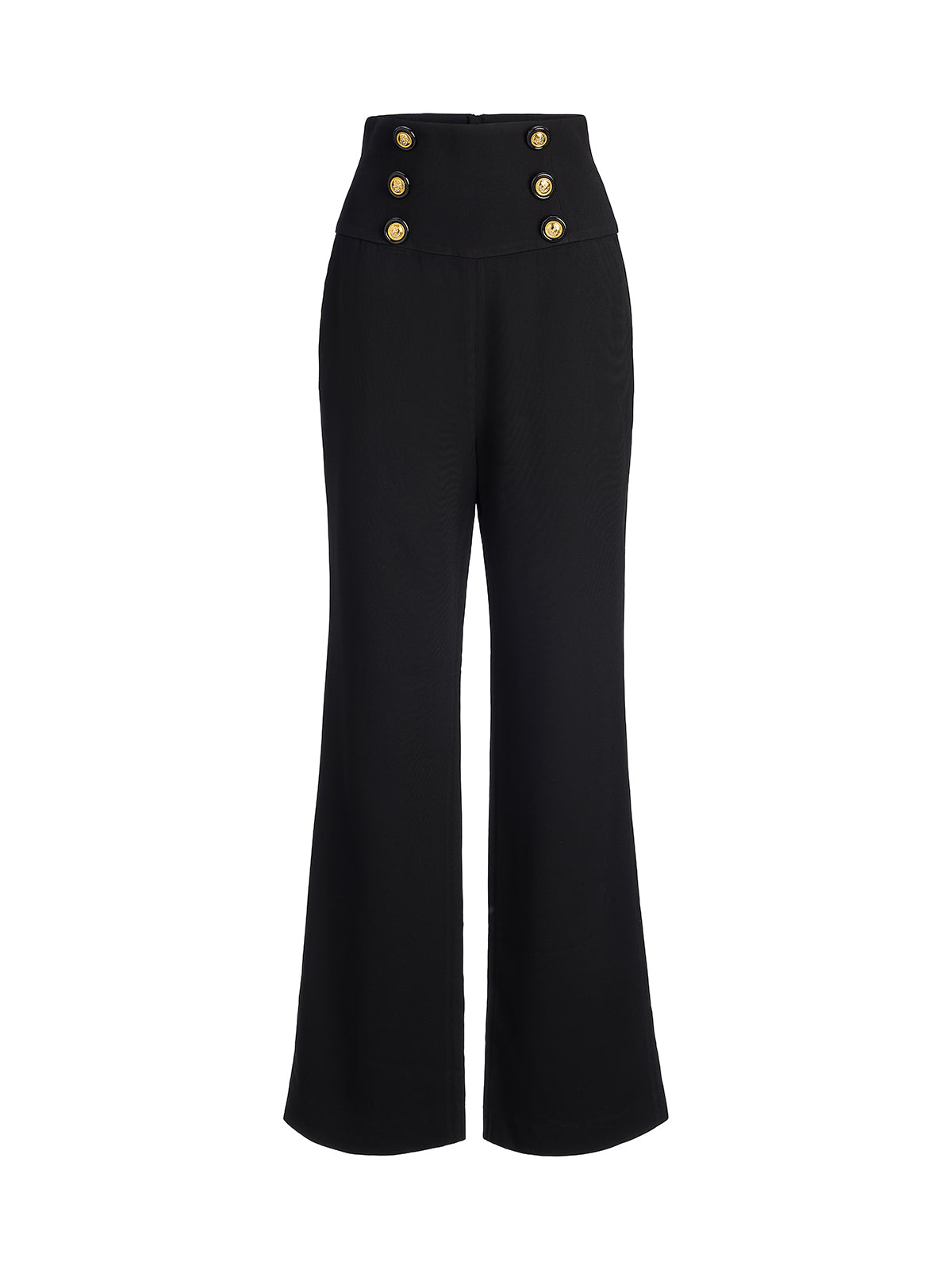 Retro Double-Breasted Straight Pants