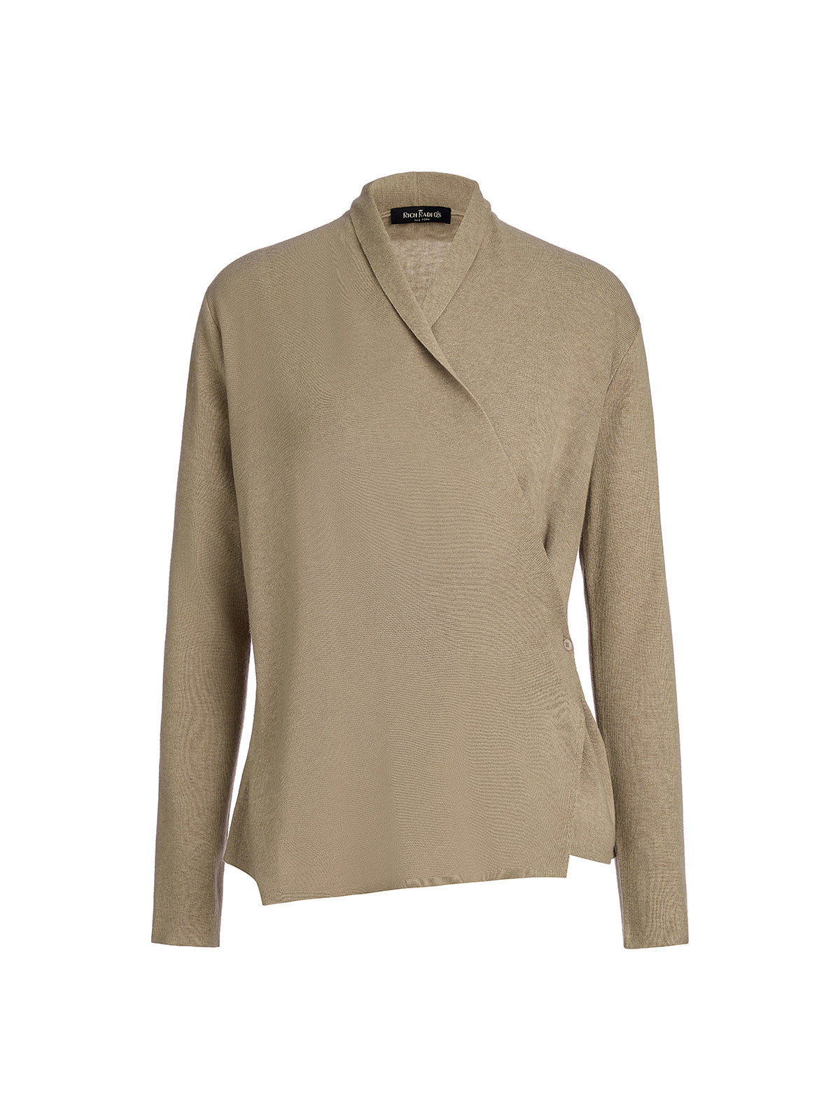 Premium Cashmere Cross-Neck Wrap Top