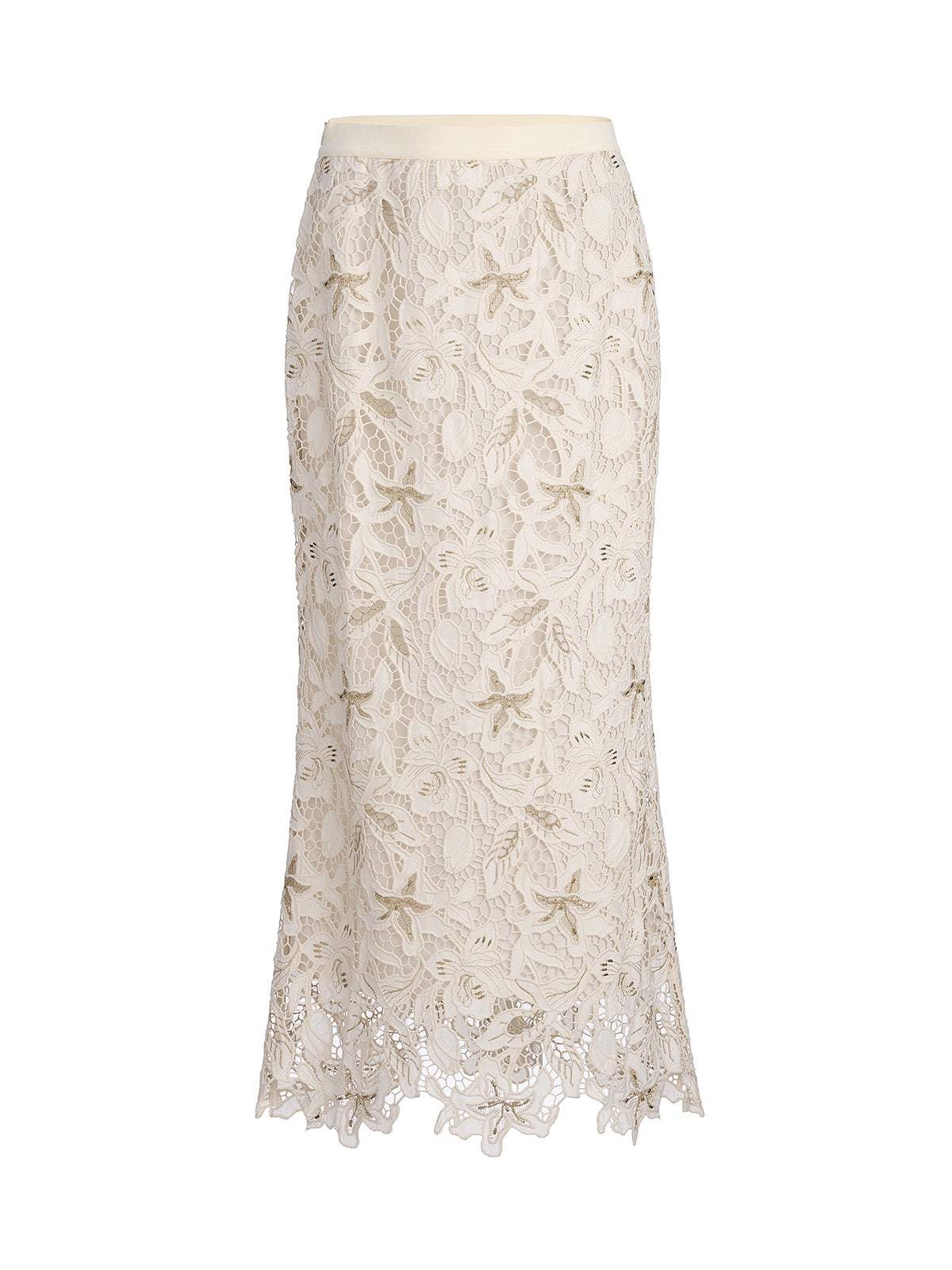 Embroidered Lace Mermaid Skirt