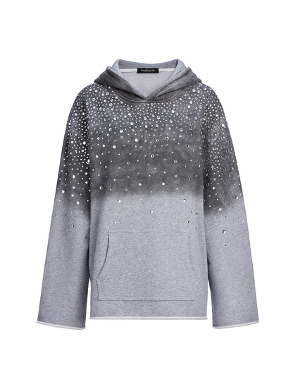 Gradient Starry Beaded Hoodie