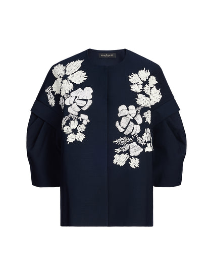 Hand-Beaded Cropped Jacket