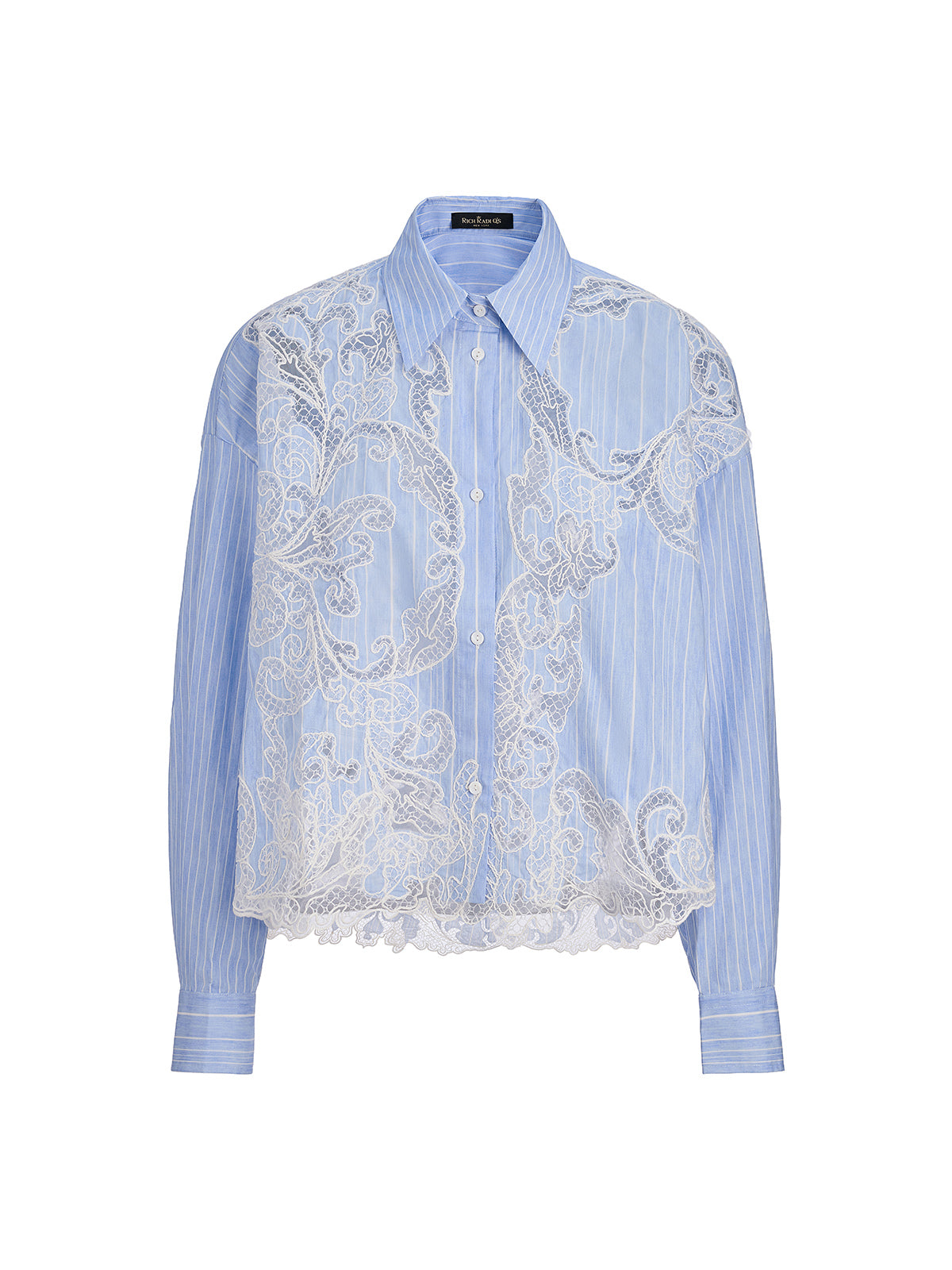 Lace Positioned Embroidered Shirt