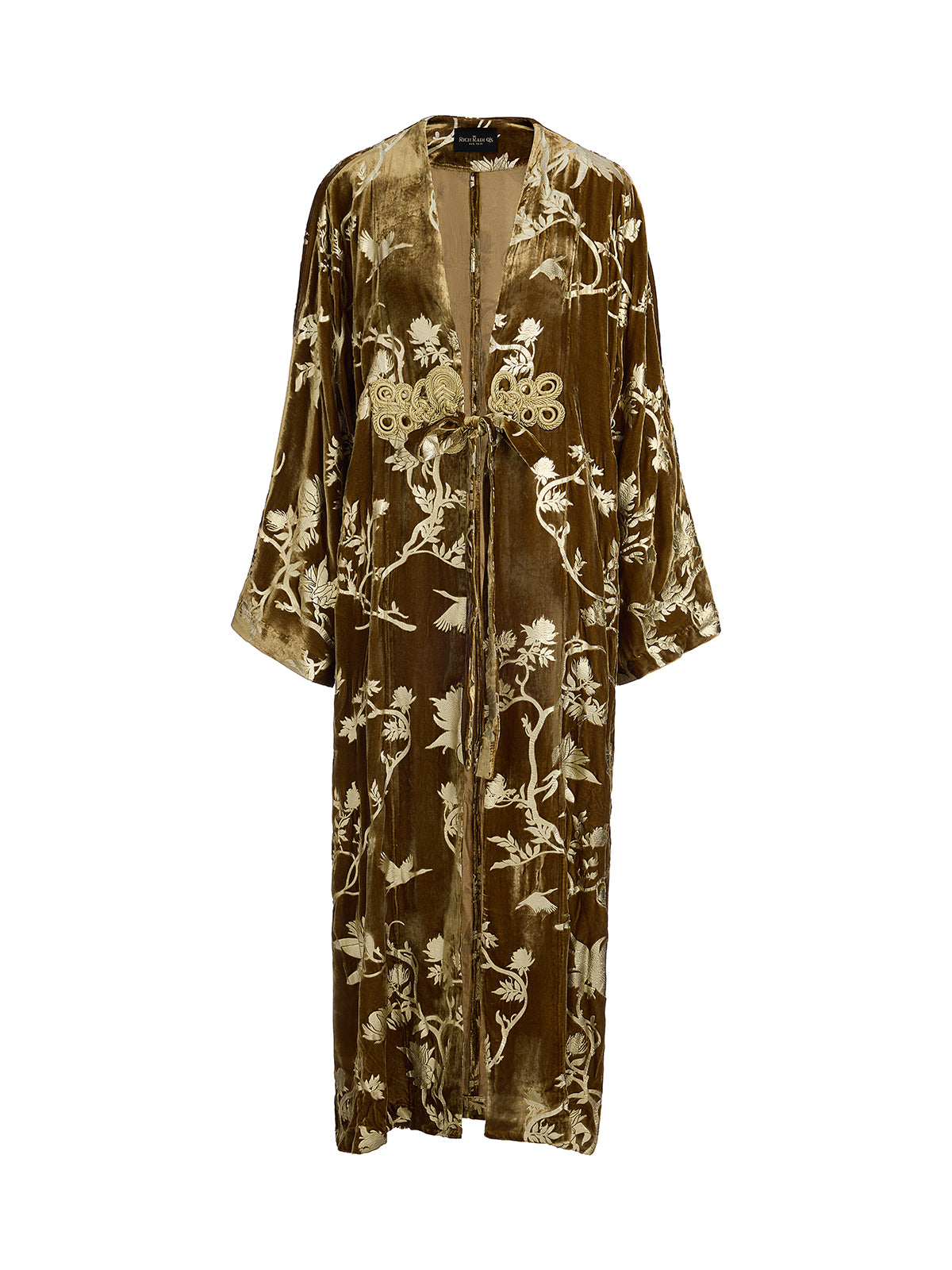 Final Sale | Gold Silk Foil Velvet Jacket
