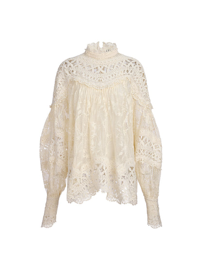 Intricate Lace and Cutout Top