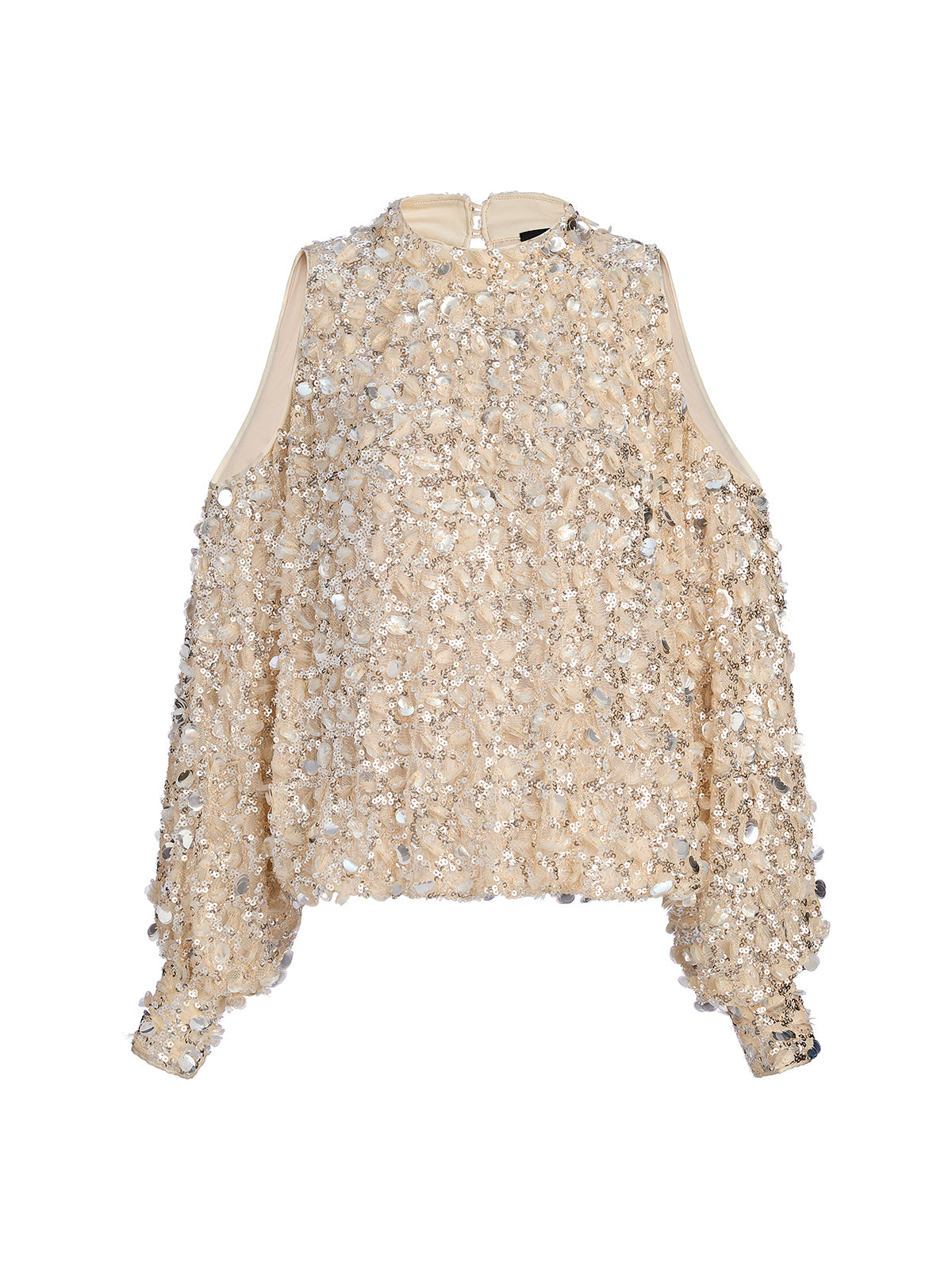 3D Sequin Off-Shoulder Top