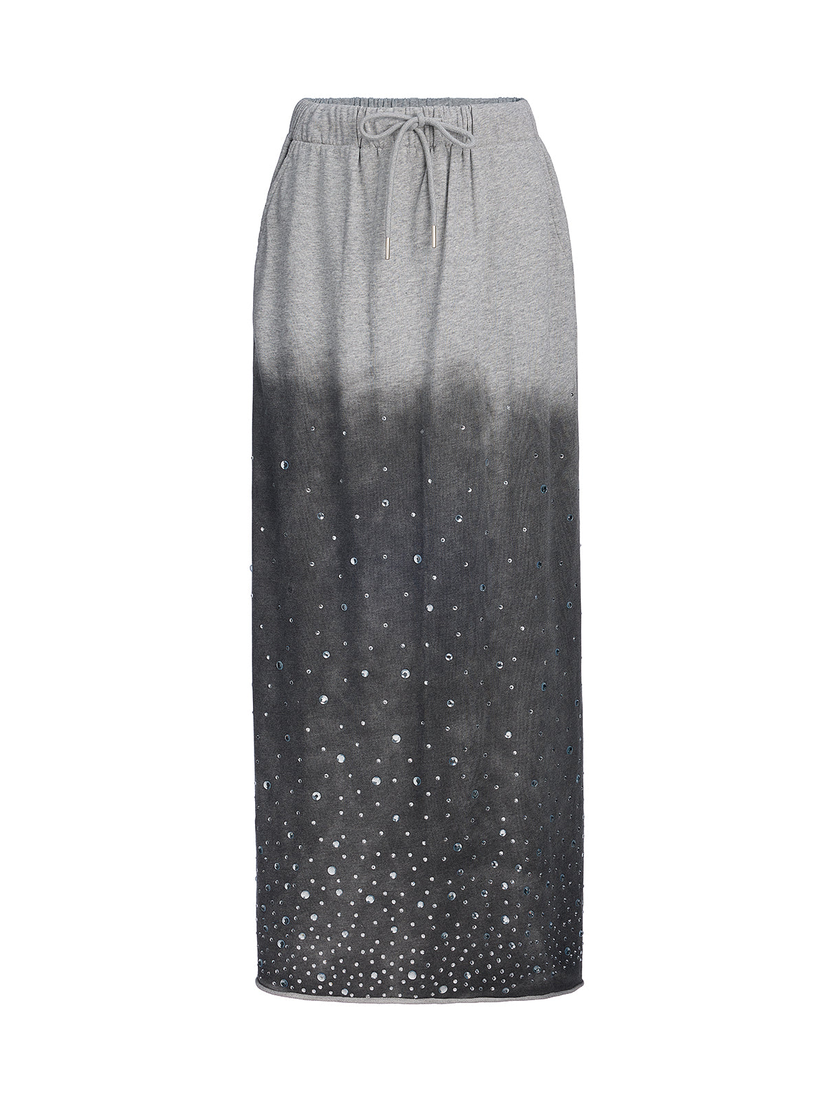 Gradient Coated Rhinestone Knit Skirt