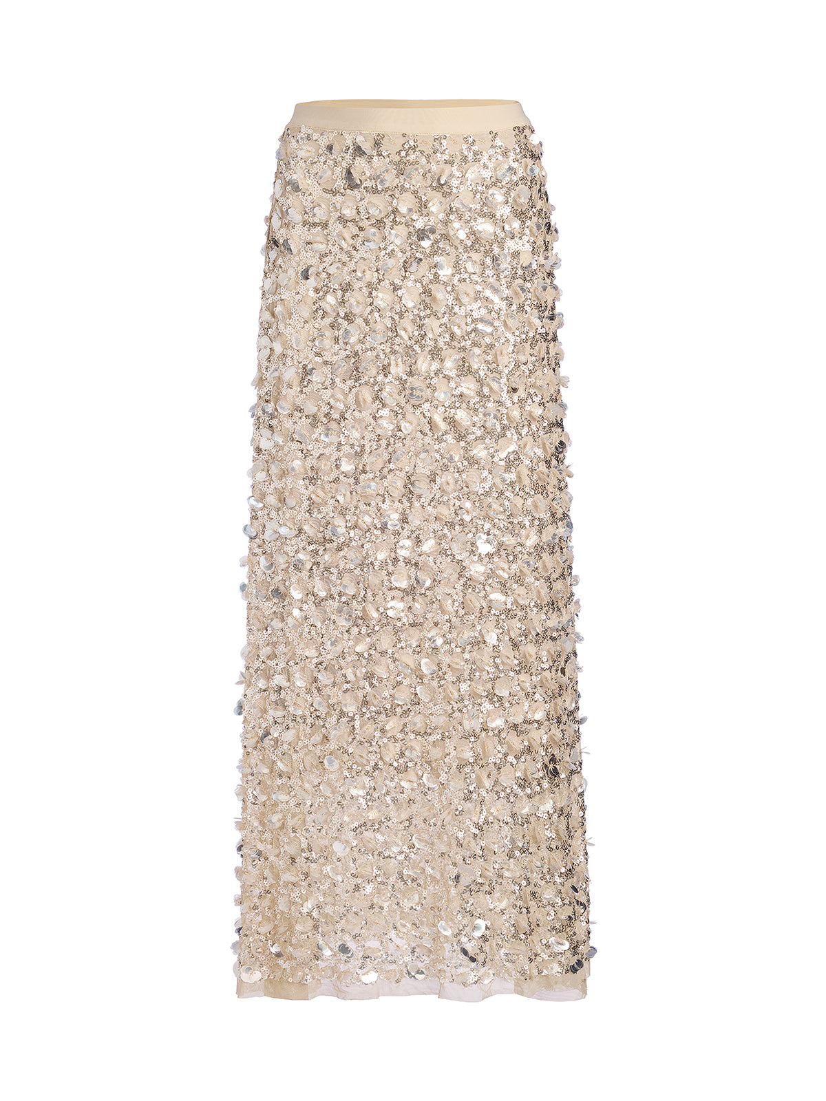 Layered Sequin Mermaid Elastic Waist Skirt