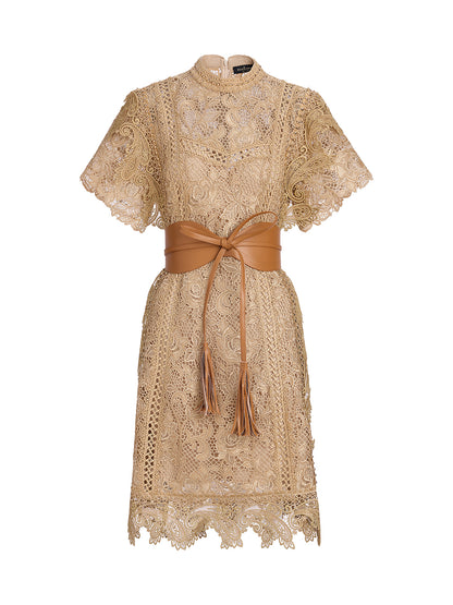 Handcrafted Corded Lace Baroque Dress