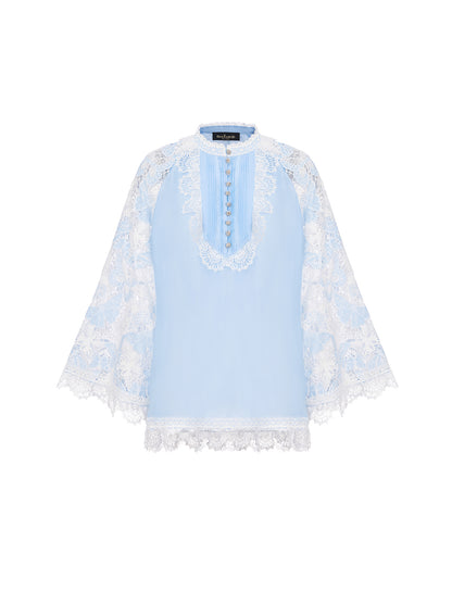 Two-Tone Lace Baroque Butterfly Top