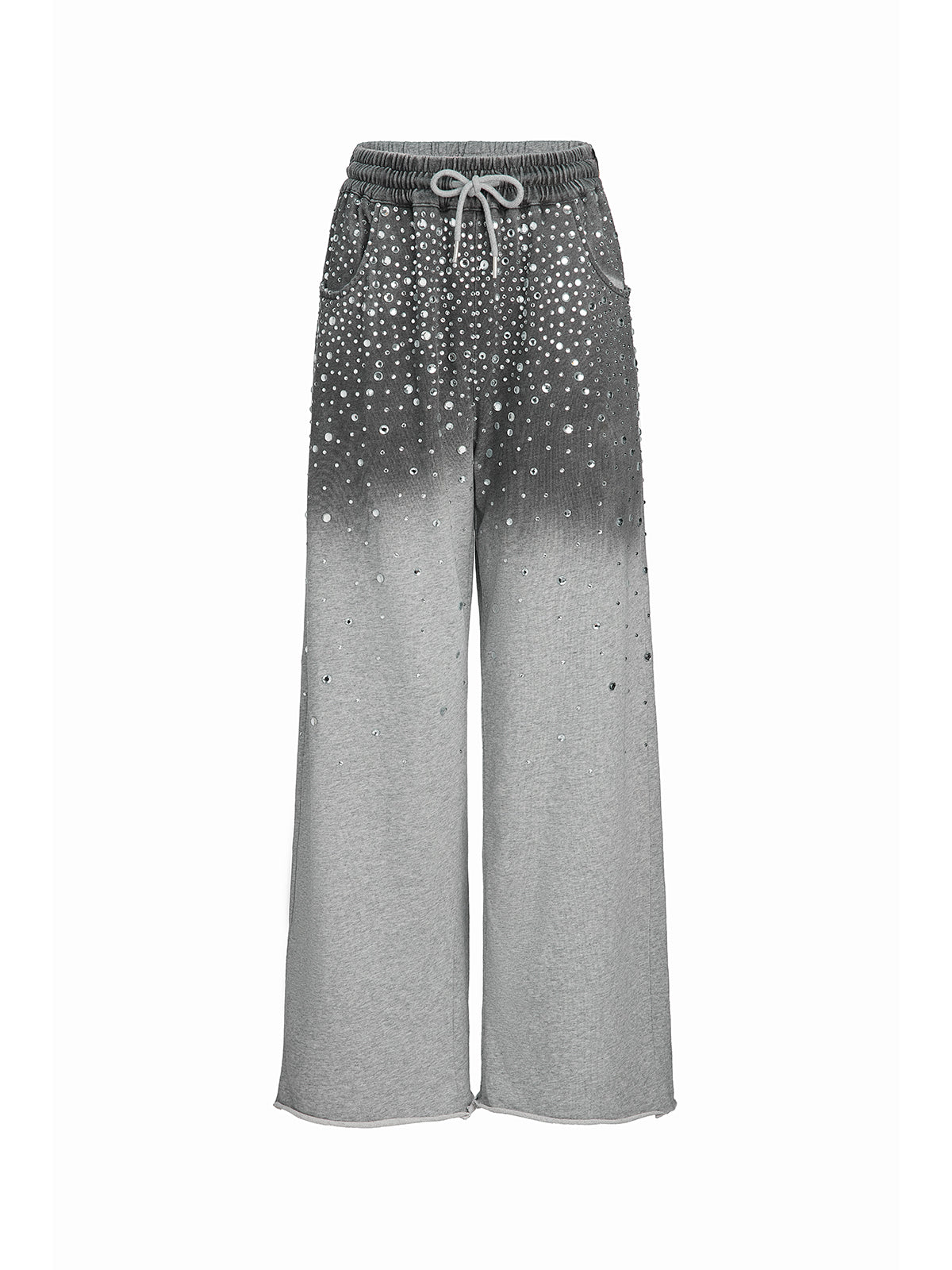 Final Sale | Ombre Rhinestones Washed Knit Pants