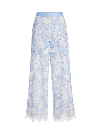 Two-Tone Lace Baroque Butterfly Trousers