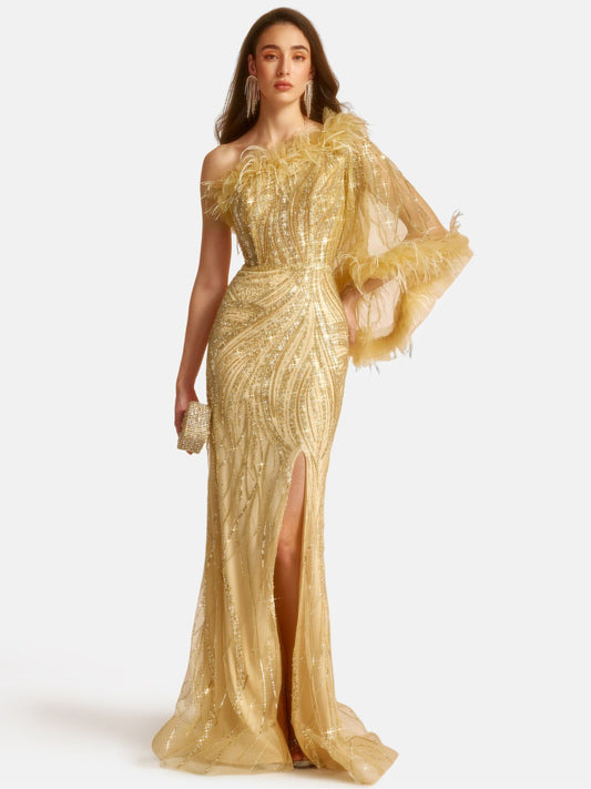 Royal Pearlescent Sparkle Gown