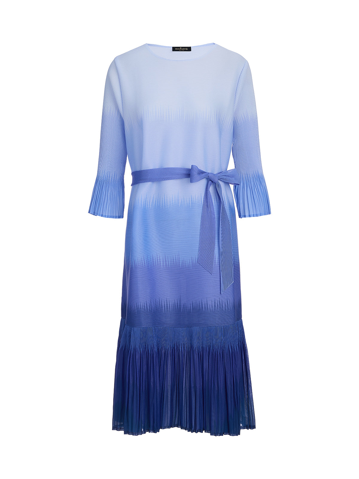 Elegant Ombre Pleated Panel Dress