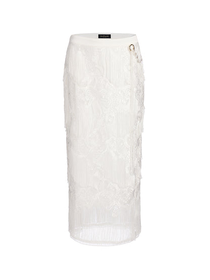 Lace Handcrafted Tassel Exclusive Baroque Skirt