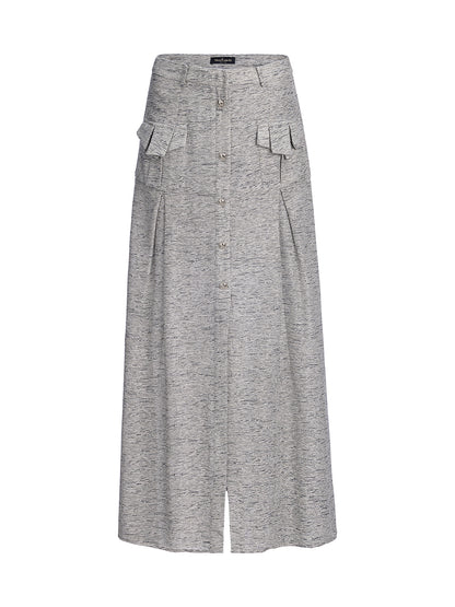 Light Grey Minimalist A-line Skirt