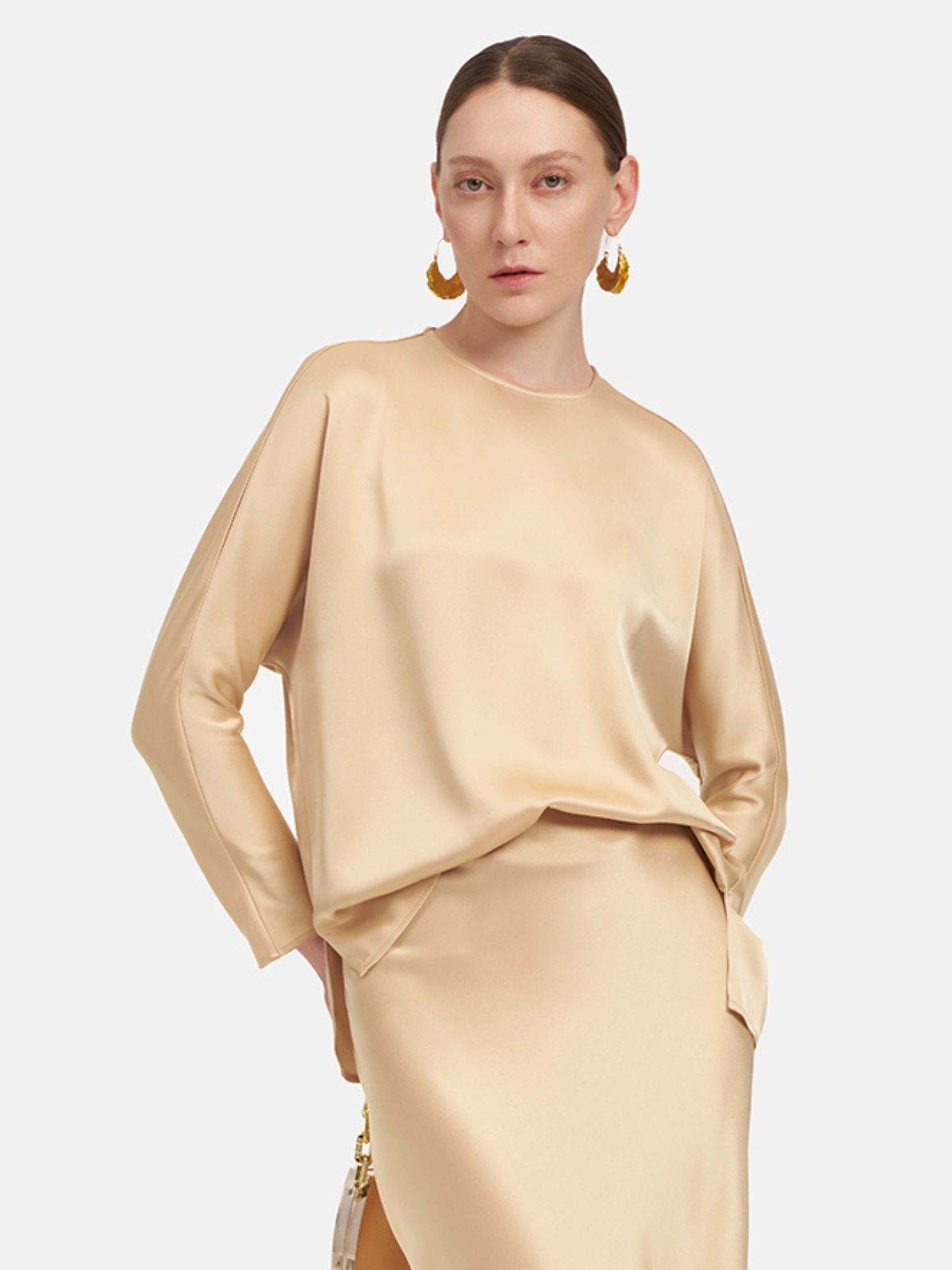 Minimalist Acetate Satin Top