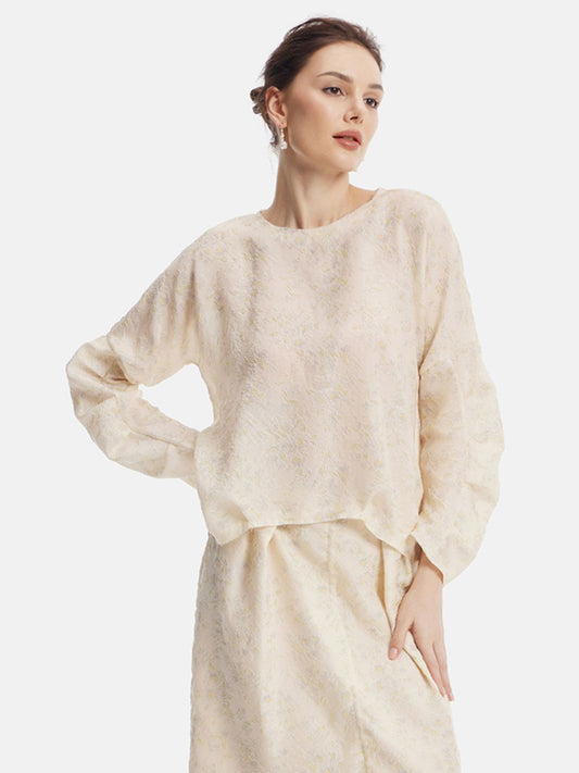 Relaxed Textured Jacquard Lightweight Top