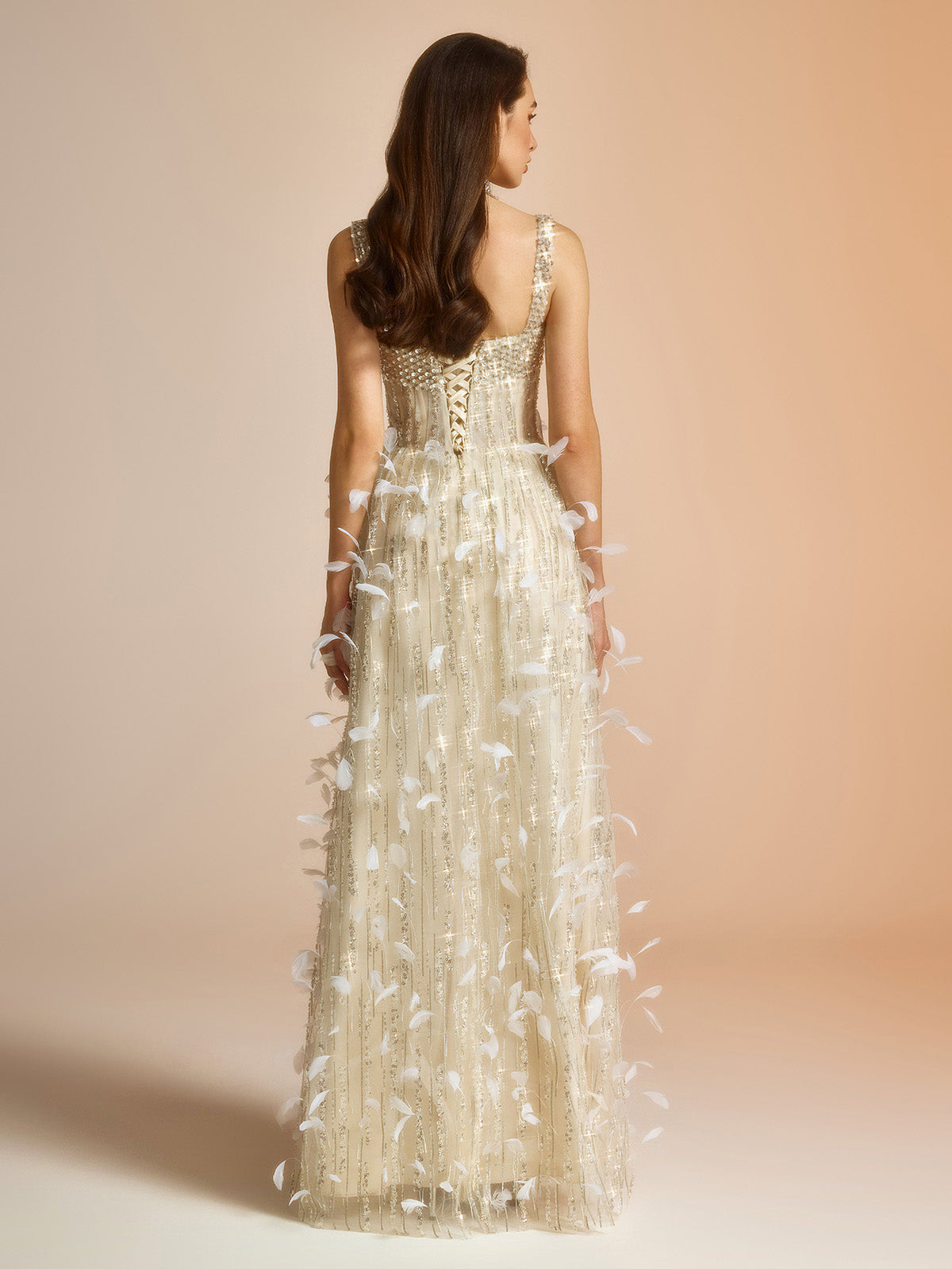 Feather Light Dance Embellished Gown