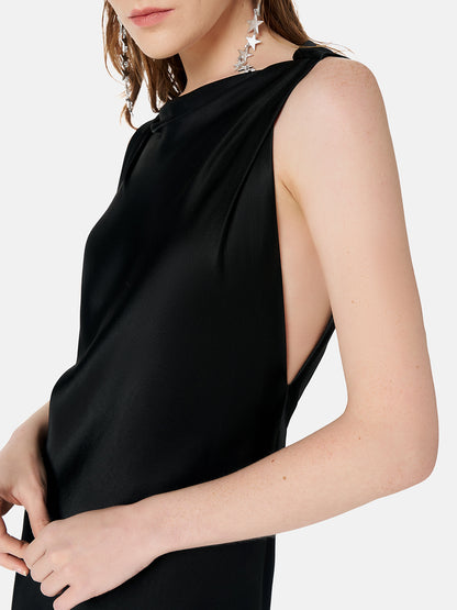 One-Shoulder Satin Dress