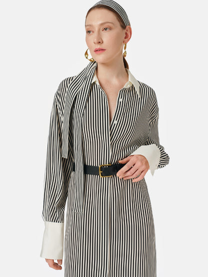 Striped Silk Dress