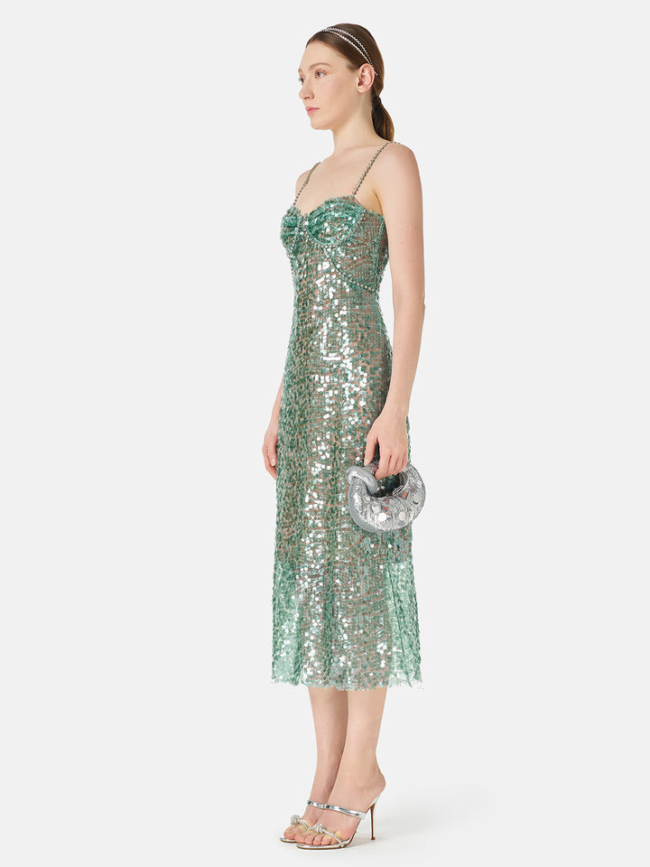 Handmade Sequin Shimmer A-Line Dress