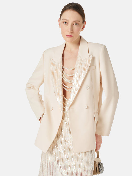 Pearl Oyster Patches Stitched Suit