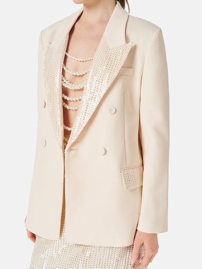 Pearl Oyster Patches Stitched Suit