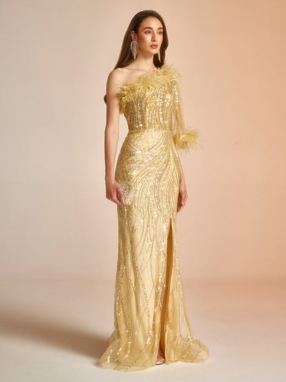 Royal Pearlescent Sparkle Gown