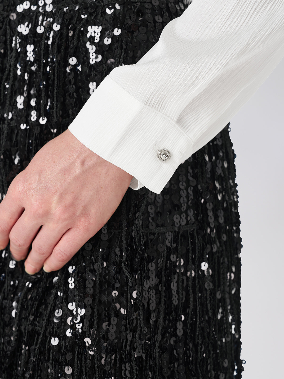 Thousand-folded Pointed Collar Shirt