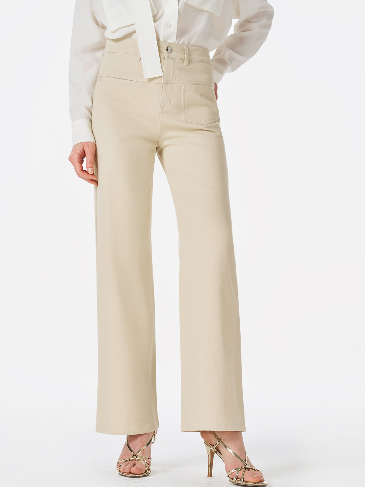 Asymmetrical Straight-Leg Jeans