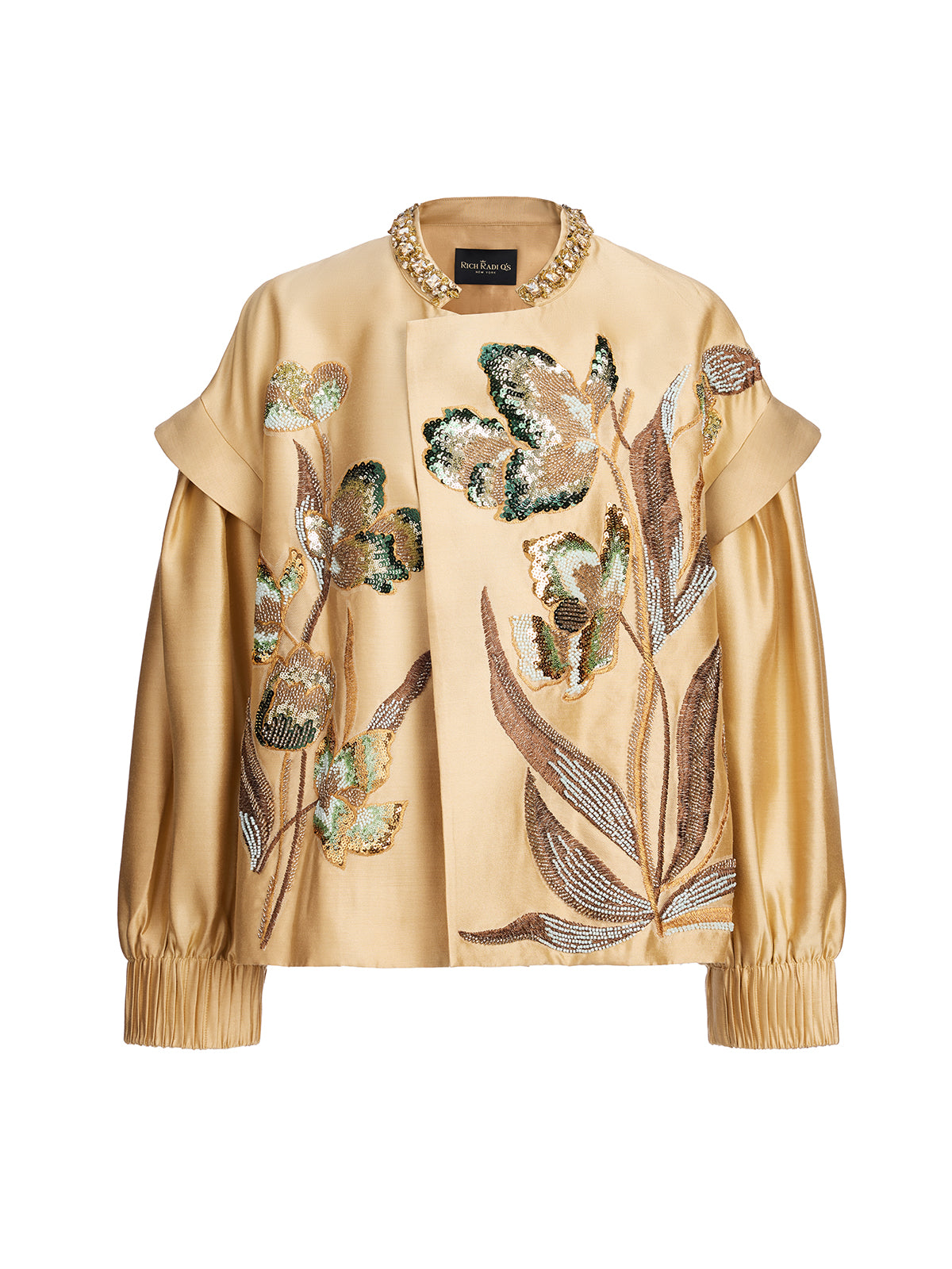 Luxe Minimalist Sequin Embroidered Jacket